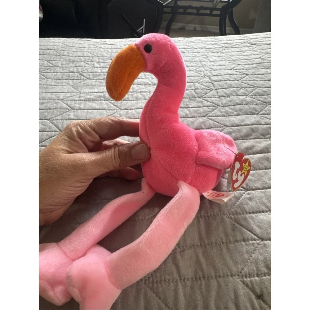 TY Beanie Babies Pinky‎ Pink Flamingo 1996 *RARE ERRORS* Retired #4072